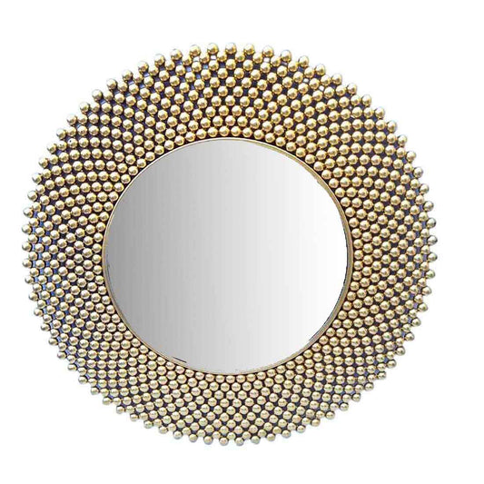 Golden Half Ball Wall Mirror