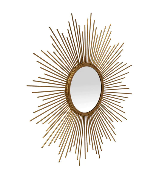 Metal Golden Decorative Wall Mirror