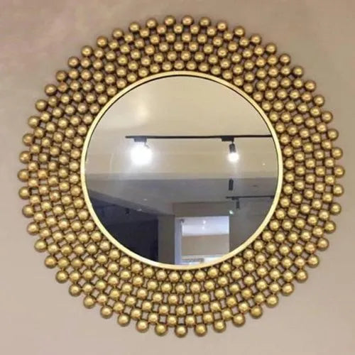 Golden Half Ball Wall Mirror