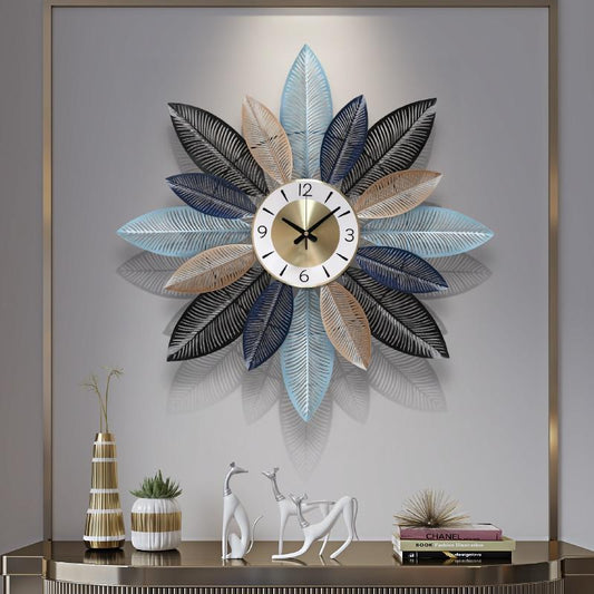 Multi Colour Leaf clock